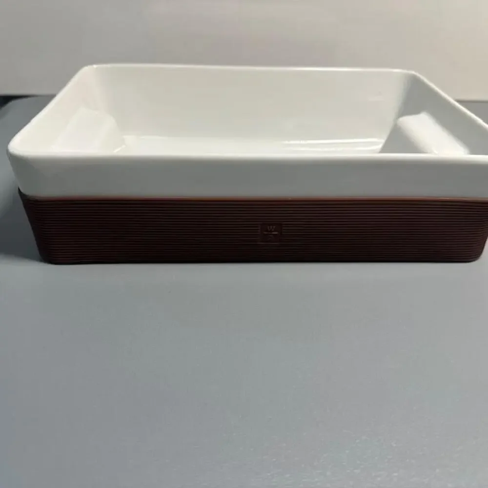Wolfgang Puck 3.6 Qt Rectangular Glass Baking Dish w Insulated Carry Bag New